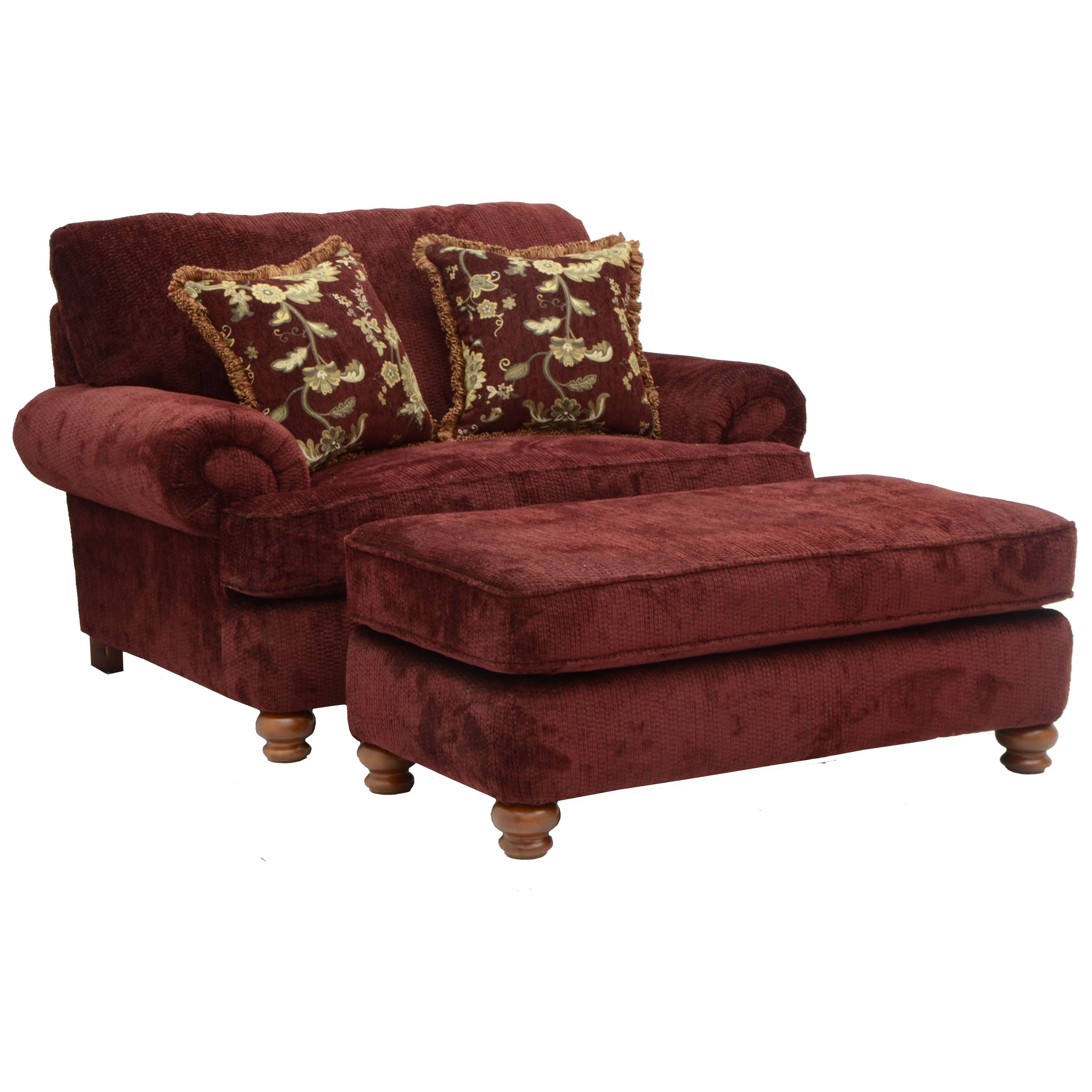 Jackson Furniture Belmont Chair and a Half & Ottoman | Wayside Furniture | Chair & Ottoman Sets